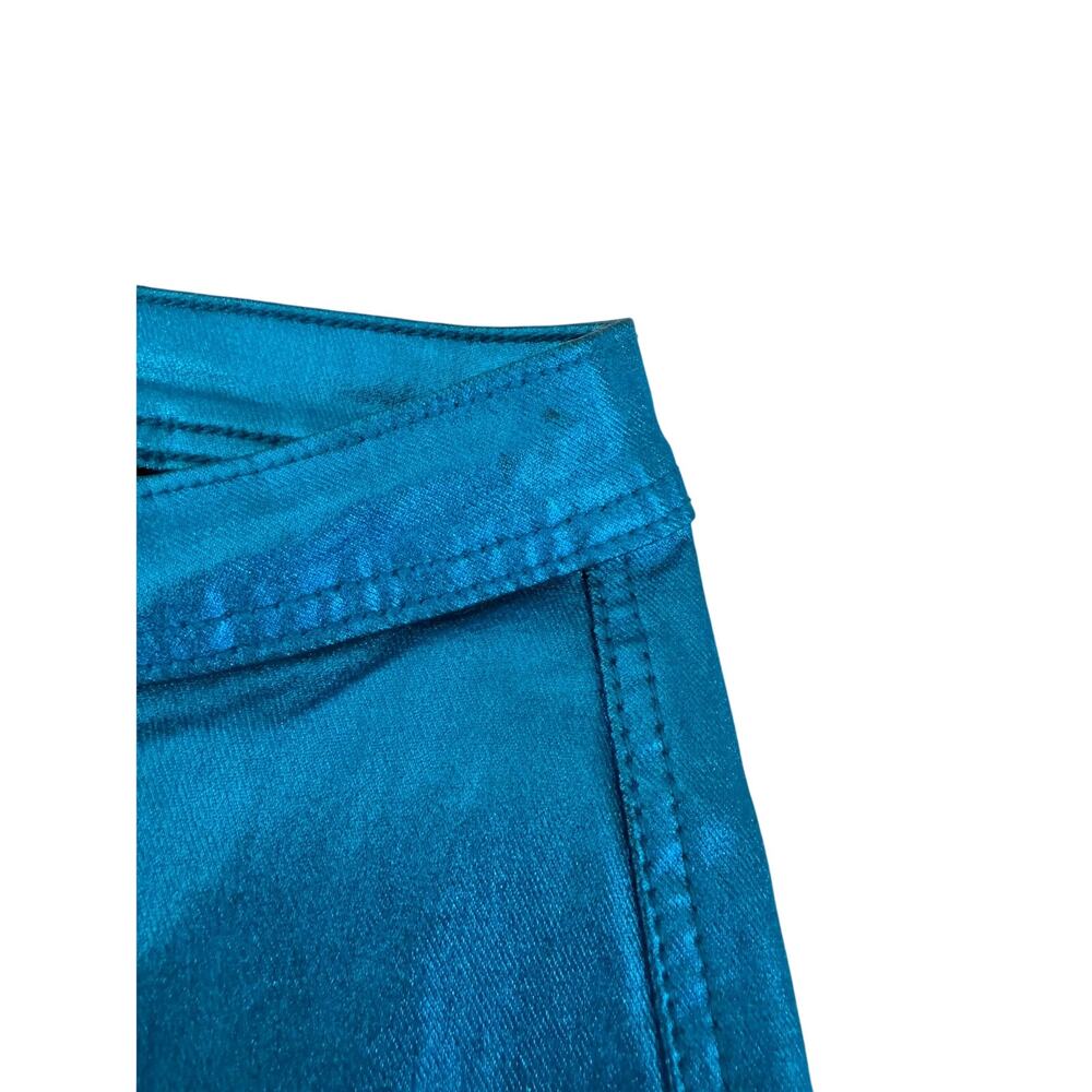 $100 JC JQ Metallic Blue Disco Jeans Medium NWT - Picture 4 of 9